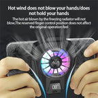 Phone Cooler for Gaming, iPhone Cooling Fan with RGB LED - New Hyper Chill Mobile Radiator