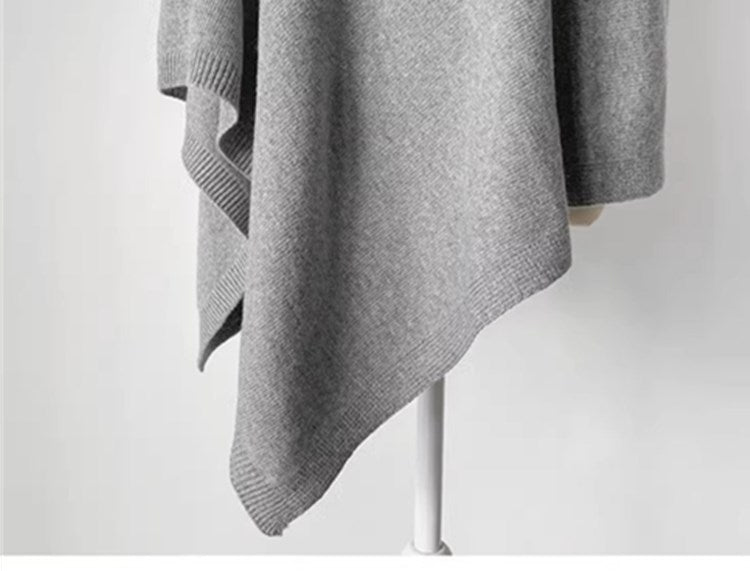 Elegant Wool Slant Cape Scarf for Women – Warm Winter Shawl UAE Edition