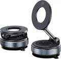 Set of black camera lens accessories on a white background