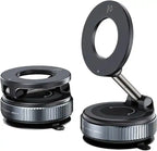 Set of black camera lens accessories on a white background