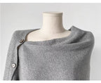 Elegant Wool Slant Cape Scarf for Women – Warm Winter Shawl UAE Edition