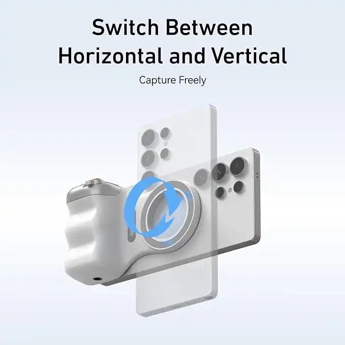 Camera mount with swivel mechanism on a light gray background