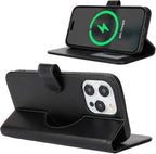 ZHUSE Wallet Wireless Power Bank – Premium Leather Magnetic Charger Wallet (Brown & Black Edition)