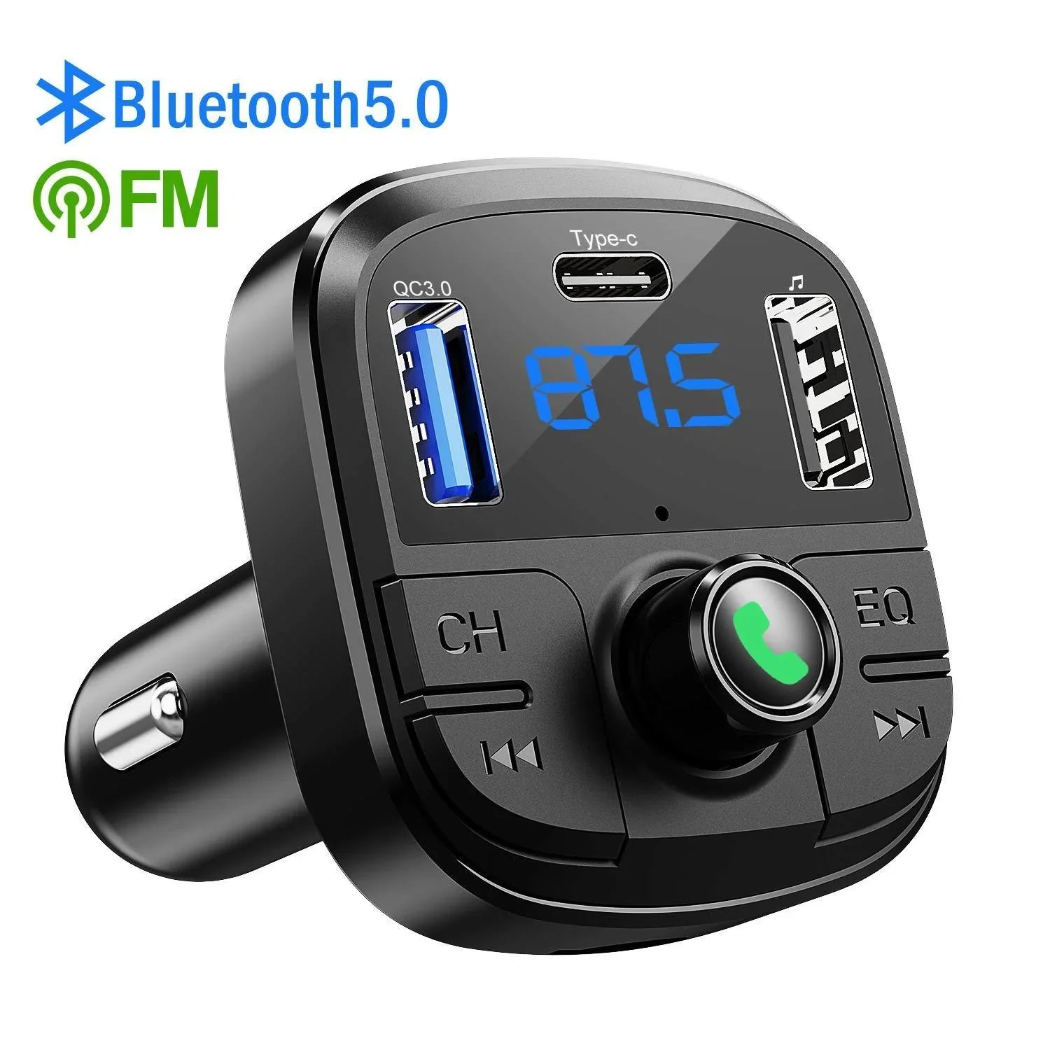 Car MP3 Bluetooth FM Transmitter – USB Charger with FM Modulator | Emirazaar UAE