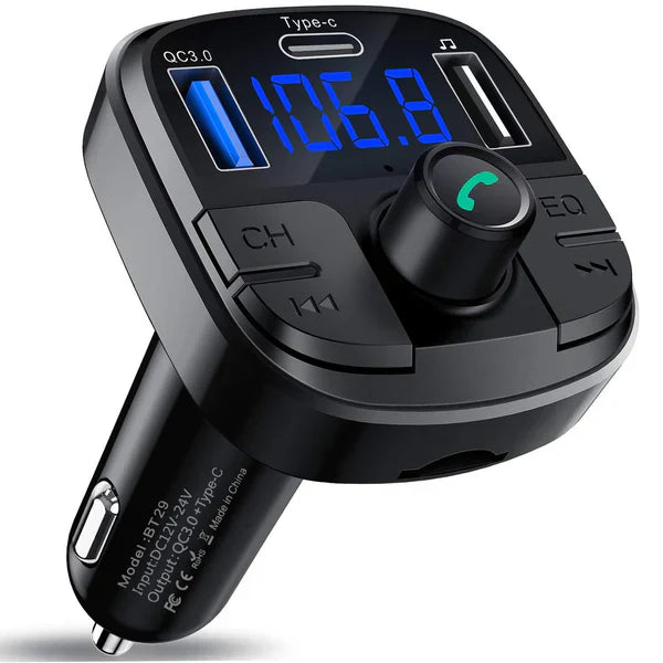 Car MP3 Bluetooth FM Transmitter – USB Charger with FM Modulator | Emirazaar UAE