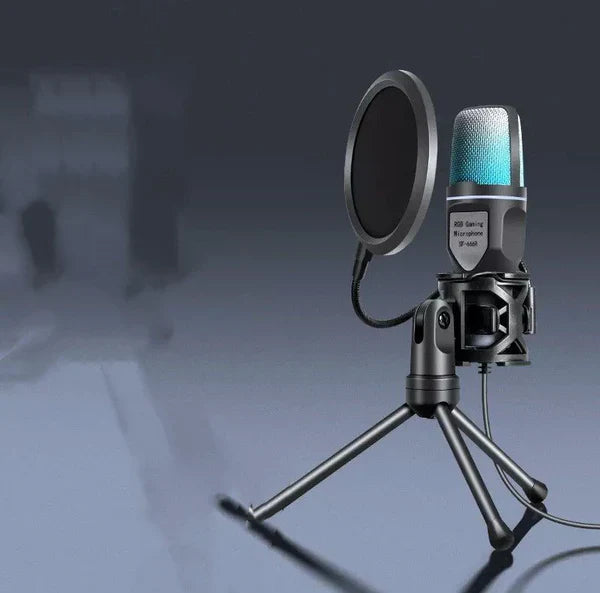 RGB Esports Desktop Microphone – SF-666R Capacitor Gaming Mic with Noise Reduction | Emirazaar UAE