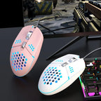 Cooling Hole Mechanical Gaming Mouse – RGB Lights, Built-in Fan, 3200 DPI | Emirazaar UAE
