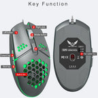Cooling Hole Mechanical Gaming Mouse – RGB Lights, Built-in Fan, 3200 DPI | Emirazaar UAE
