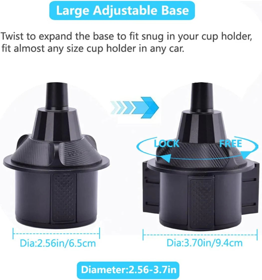 3-in-1 Car Cup Holder Food Tray with Phone Stand – Swivel Design | Emirazaar UAE