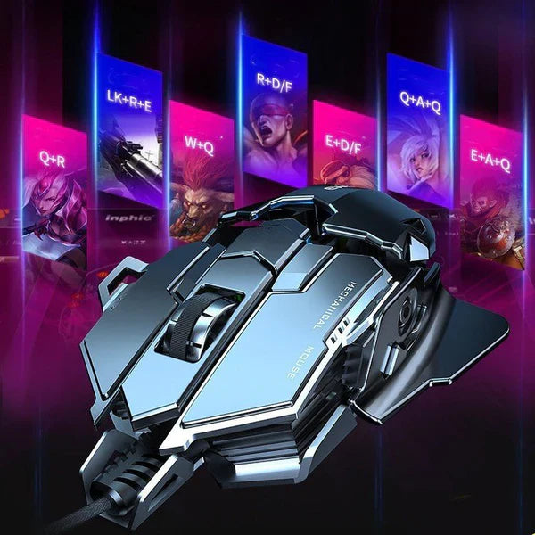 MK500 Forerunner Wired Esports Gaming Mouse – 12000 DPI, Weighted, Macro, Silent | Emirazaar UAE