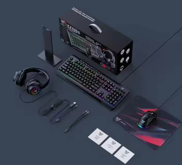 G32 USB Gaming Set – RGB Keyboard, Mouse, Headset, Mousepad & Remote | Emirazaar UAE