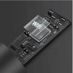Electronic circuit board with a Wi-Fi module on a dark background