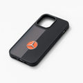 Black phone case with Mercedes-Benz logo on a white background