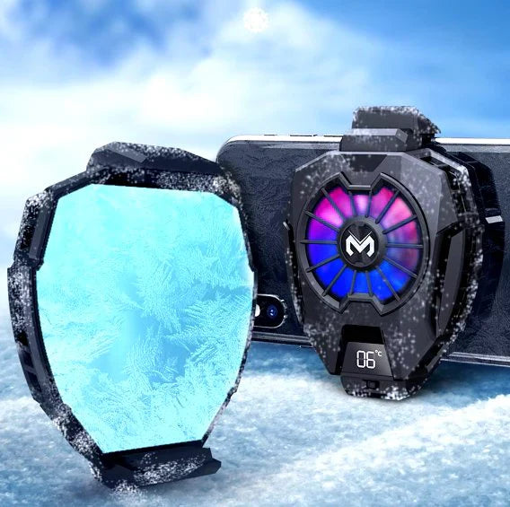 Phone Cooler for Gaming, iPhone Cooling Fan with RGB LED - New Hyper Chill Mobile Radiator