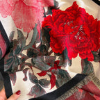 Retro Floral Warm Cashmere Scarf for Women – Thick, Soft & Stylish | Emirazaar UAE