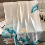 All-Season Warm Silk Scarf – AC Shawl & Beach Wrap | Elegant Lightweight UAE Style