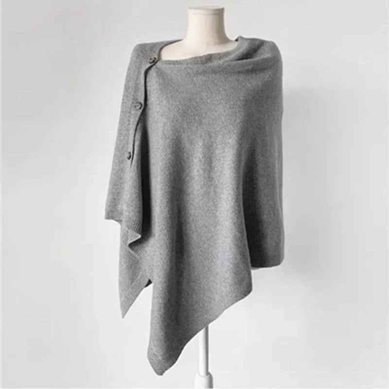 Elegant Wool Slant Cape Scarf for Women – Warm Winter Shawl UAE Edition