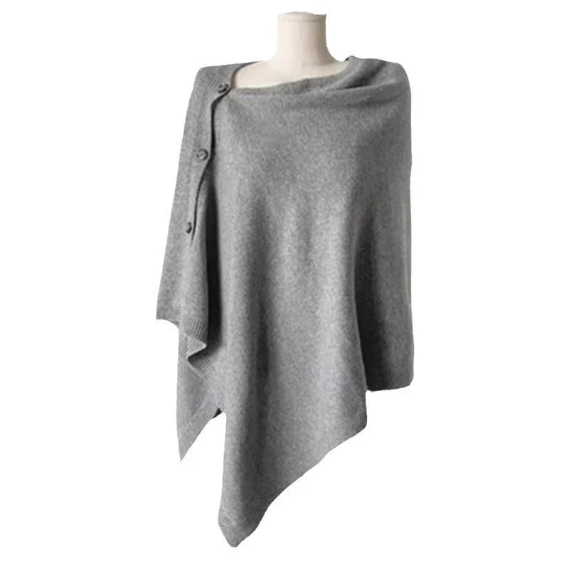 Elegant Wool Slant Cape Scarf for Women – Warm Winter Shawl UAE Edition
